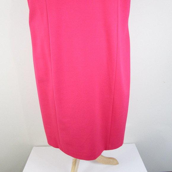 Talbots Plus Size Hot Pink Ponte Sheath Dress 20W - Picture 3 of 11